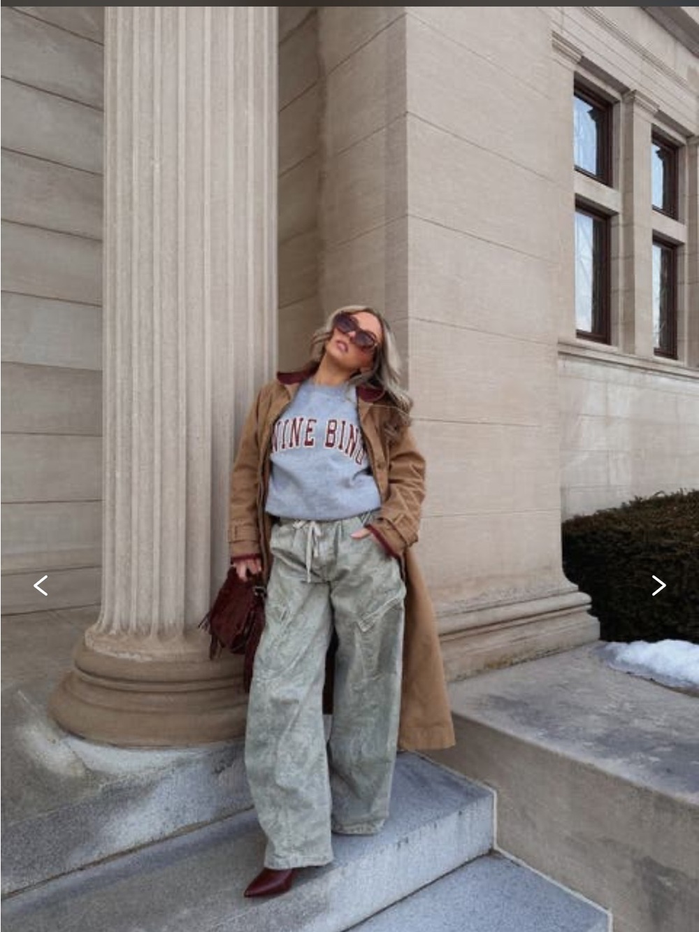 Anine Bing Spencer Sweatshirt in Grey Melange
